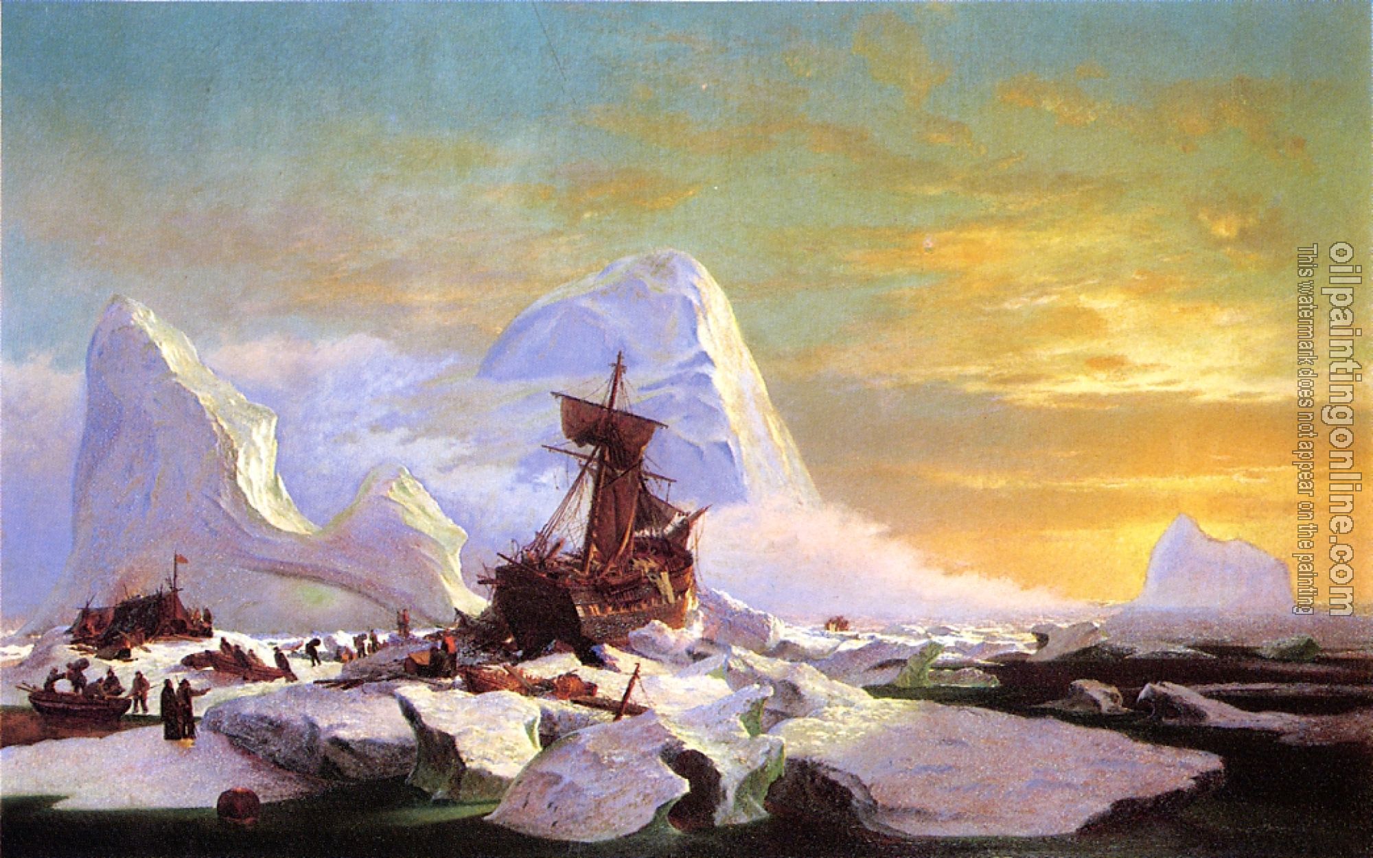 William Bradford - Crushed in the Ice